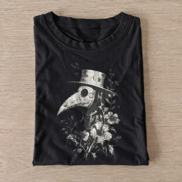 Botanical plague doctor t shirt black20botanical plague doctor.webp