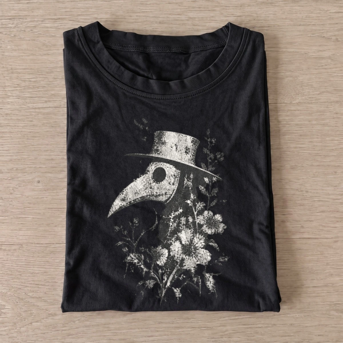 Botanical plague doctor t shirt black20botanical plague doctor.webp