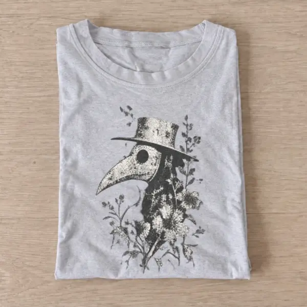 Botanical plague doctor t shirt gray20botanical plague doctor.webp