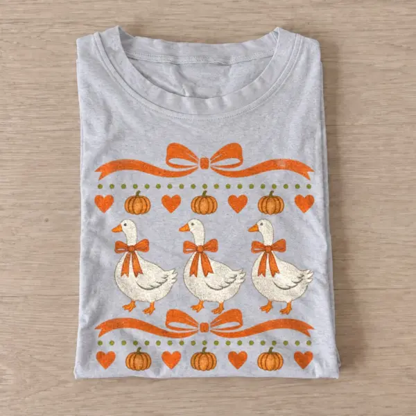 Bow tied autumn geese t shirt gray20bow tied autumn geese.webp