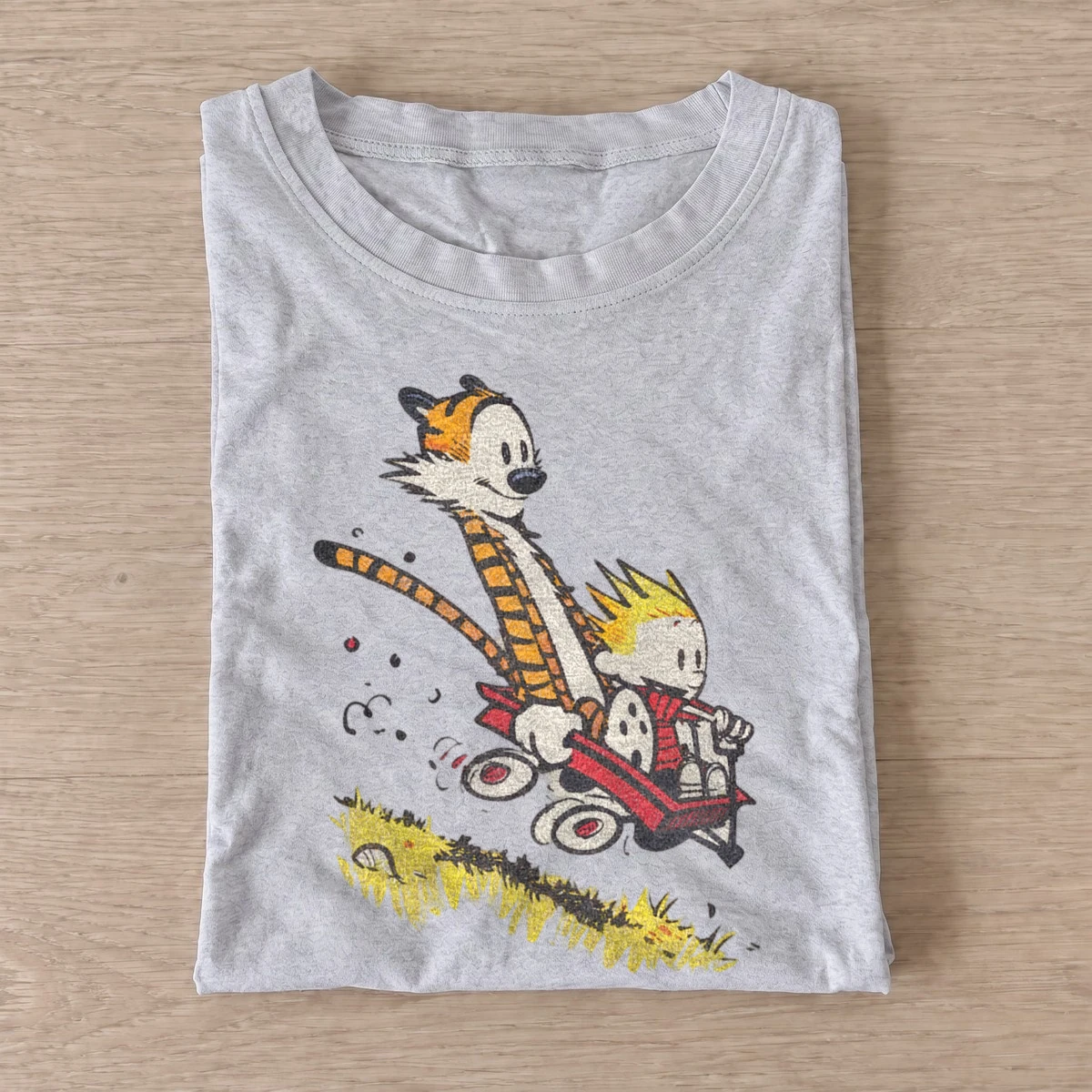 Boy and tiger wagon t shirt gray20boy and tiger wagon.webp