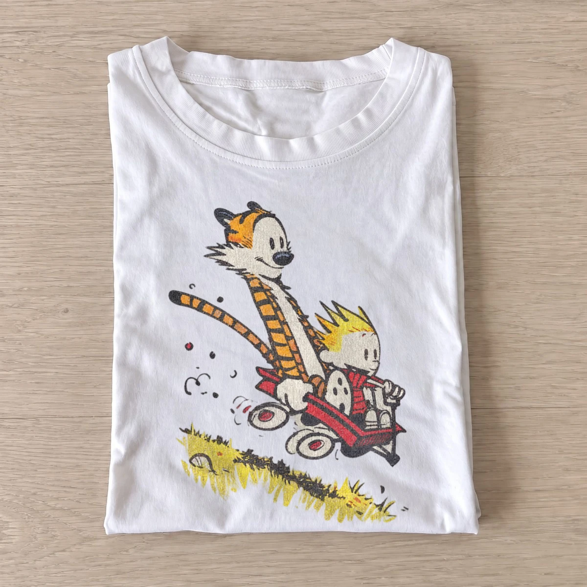 Boy and tiger wagon t shirt white20boy and tiger wagon.webp