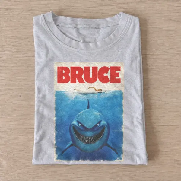 Bruce grinning shark graphic t shirt gray20grinning shark.webp