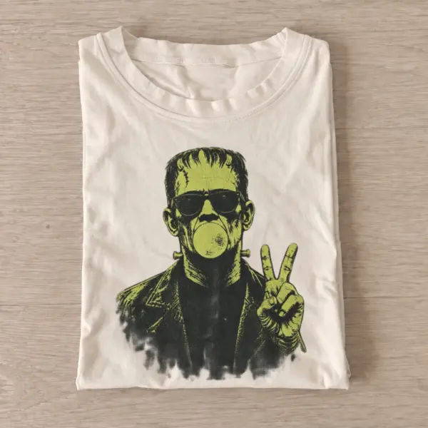 Bubblegum frankenstein peace sign t shirt sand20bubblegum monster.webp