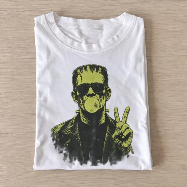 Bubblegum frankenstein peace sign t shirt white20bubblegum monster.webp