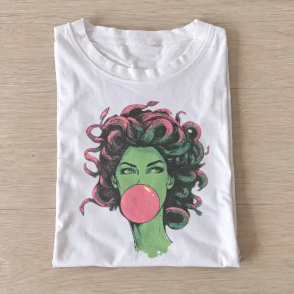 Bubblegum medusa graphic t shirt white20bubblegum medusa.webp