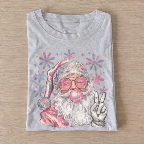 Bubblegum peace santa t shirt gray20bubblegum peace santa.webp