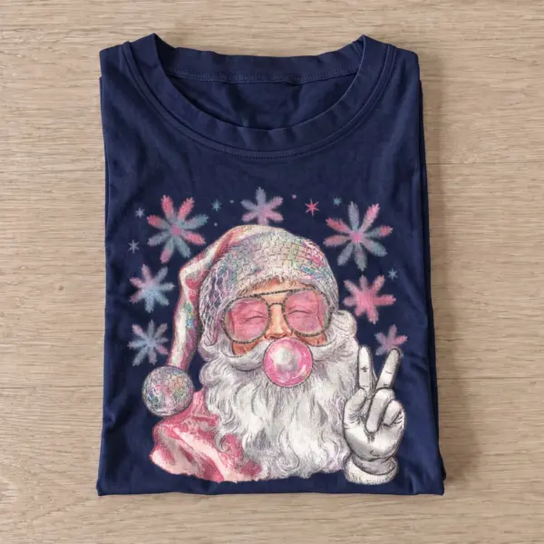 Bubblegum peace santa t shirt navy20bubblegum peace santa.webp