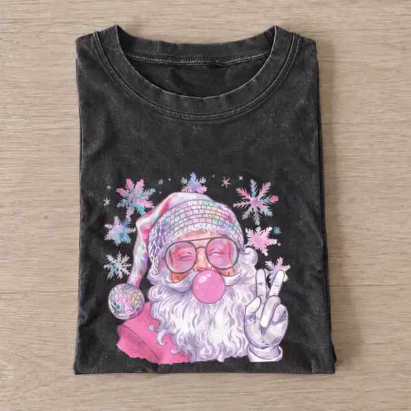 Bubblegum santa vintage t shirt washed20black20bubblegum santa.webp