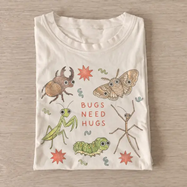 Bugs need hugs insect graphic t shirt sand20bugs need hugs.webp