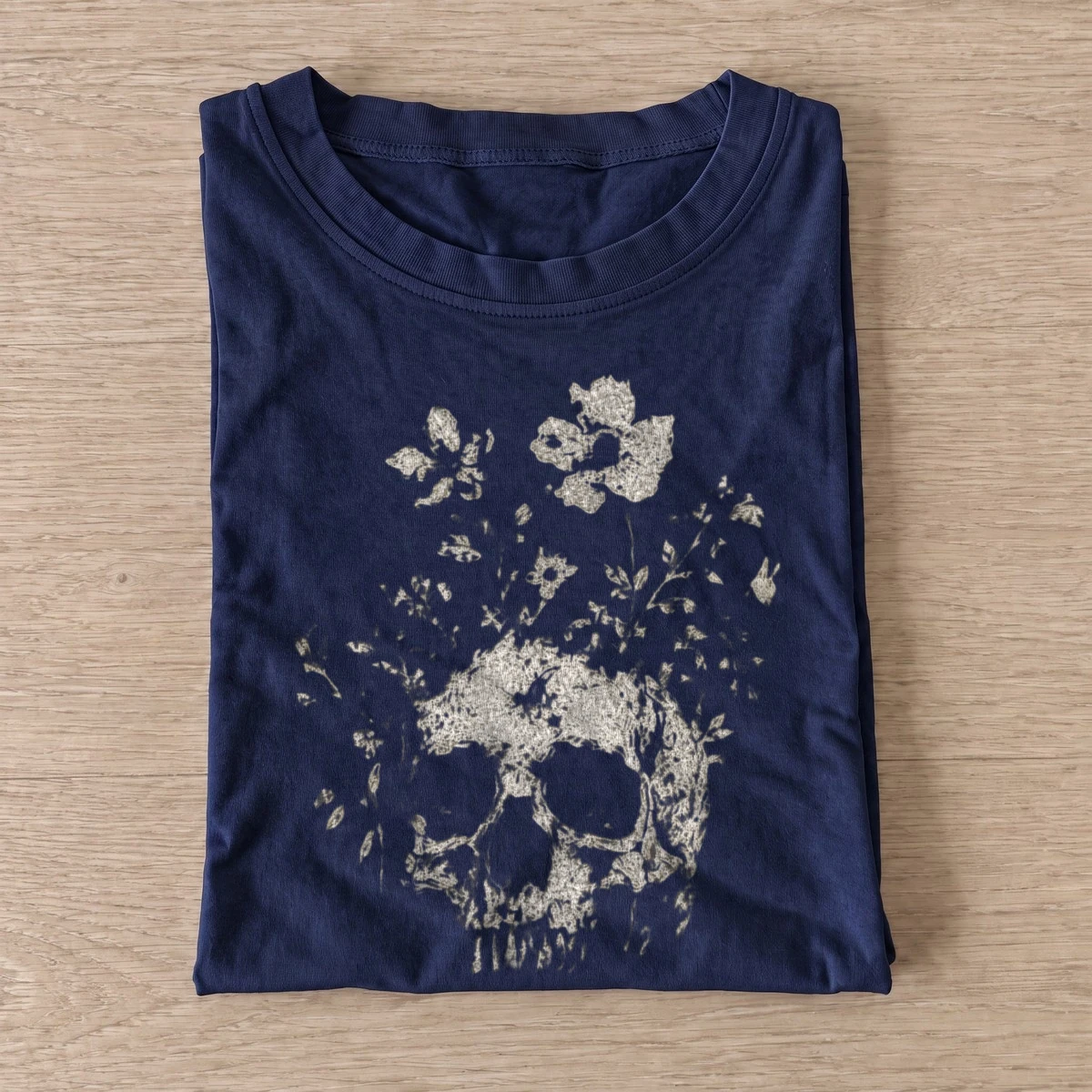 Butterfly skull graphic t shirt navy20butterfly skull.webp