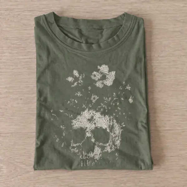 Butterfly skull graphic t shirt olive20butterfly skull.webp