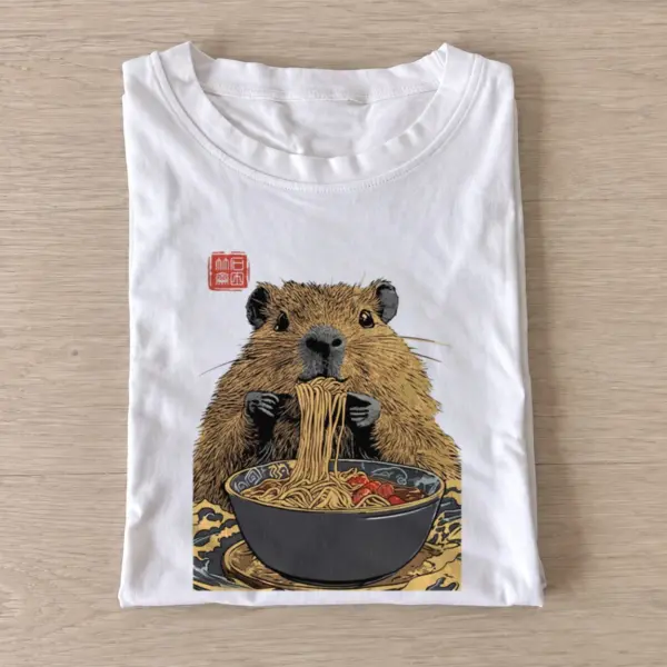Capybara ramen bowl t shirt white20capybara ramen bowl.webp