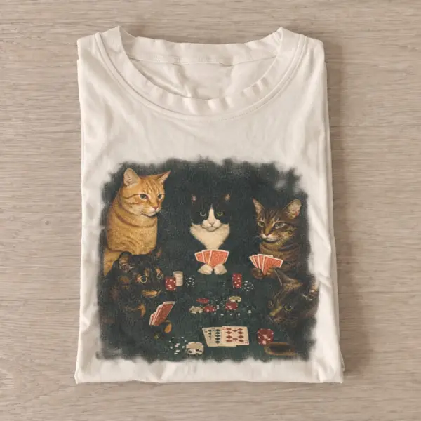 Card game cat trio t shirt sand20card game cat trio.webp