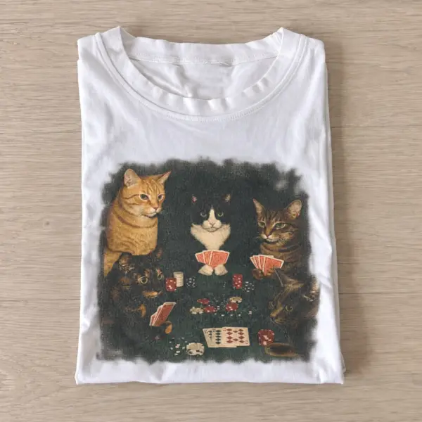 Card game cat trio t shirt white20card game cat trio.webp