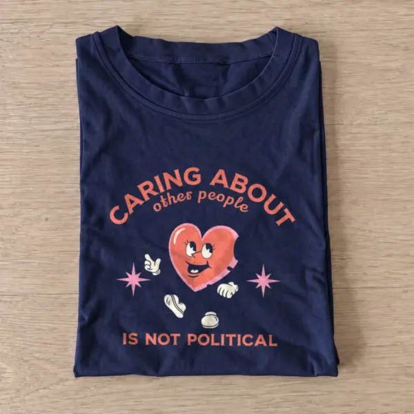 Caring heart character t shirt navy20caring heart character.webp
