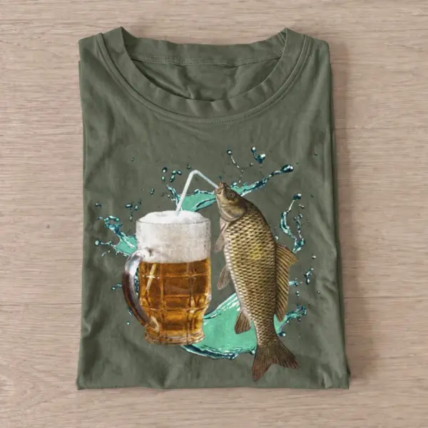 Carp Beer Fishing T-Shirt — graphic design