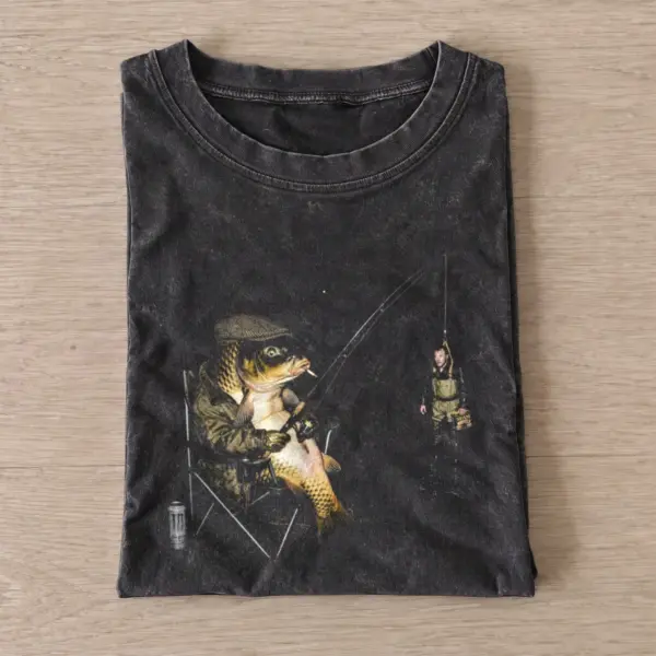 Carp Catches Fisherman Vintage Fishing T-Shirt — graphic design