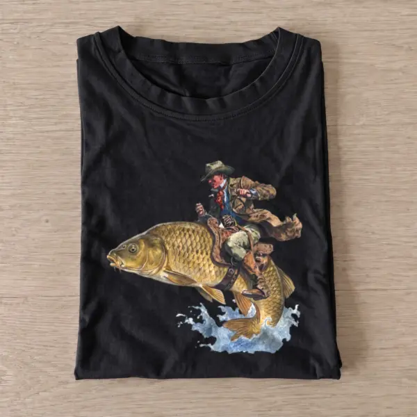 Carp rider t shirt black carp rider