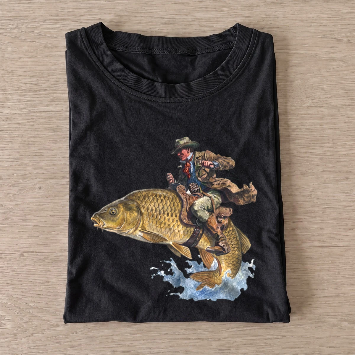 Carp rider t shirt black carp rider