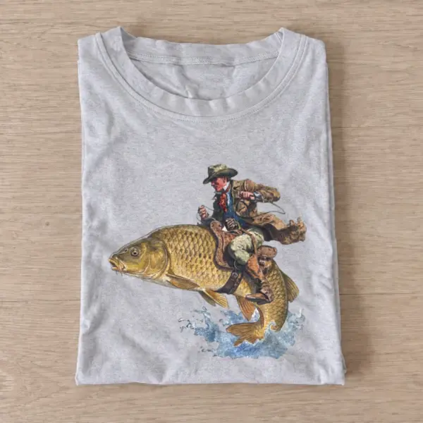 Carp rider t shirt gray carp rider