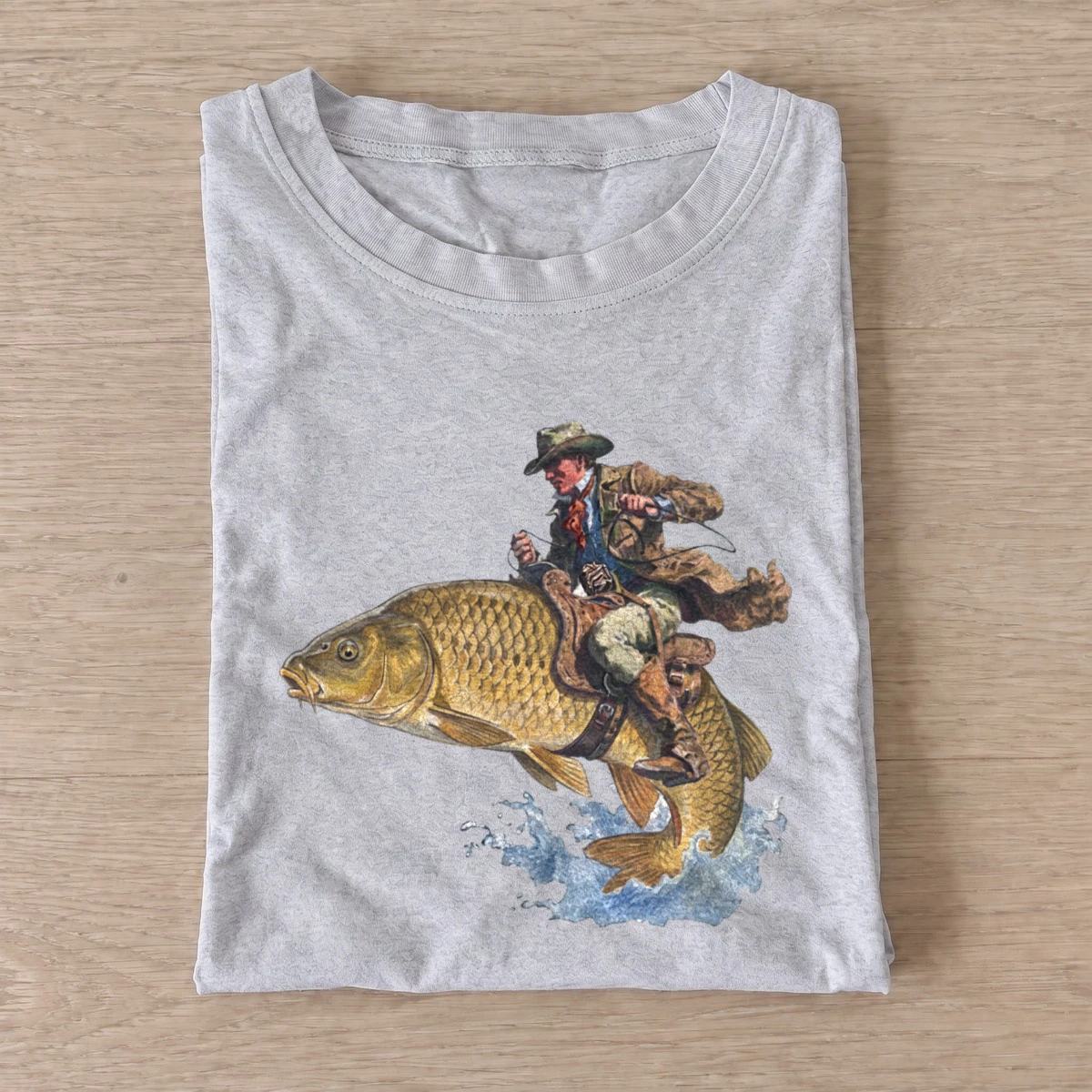 Carp rider t shirt gray carp rider