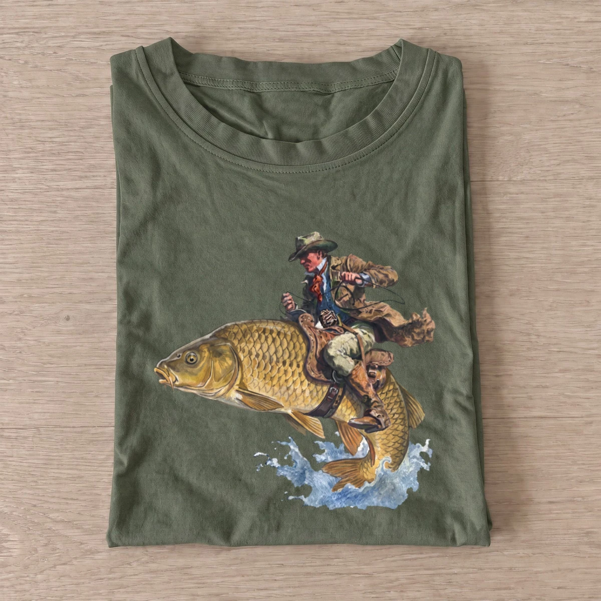 Carp rider t shirt olive20carp20rider.webp
