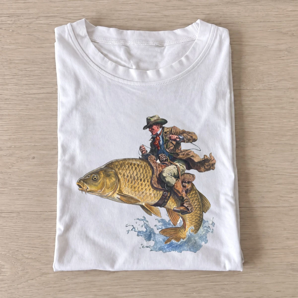 Carp Rider Fishing T-Shirt — graphic design
