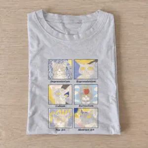 Cat Art History Graphic T-Shirt — graphic design