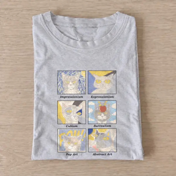 Cat art history t shirt gray20cat art history.webp
