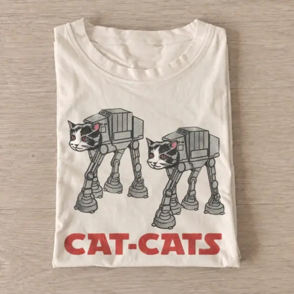 Cat cats robot walker graphic t shirt sand20robot walker cats.webp