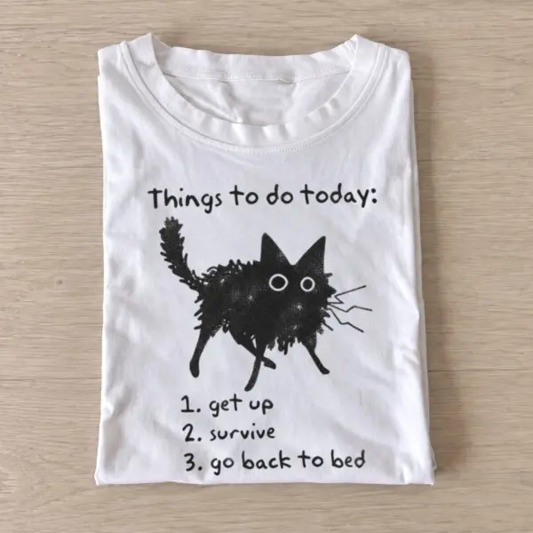 Cat daily agenda things to do today t shirt white20cat daily agenda.webp