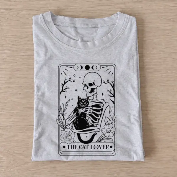Cat lover tarot t shirt gray20cat lover tarot.webp