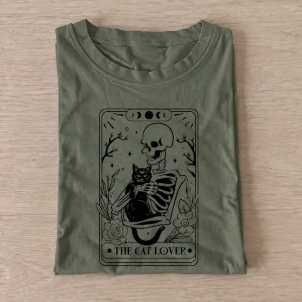 Cat lover tarot t shirt olive20cat lover tarot.webp