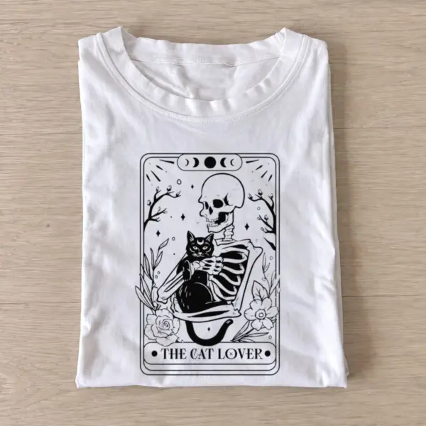 Cat lover tarot t shirt white20cat lover tarot.webp
