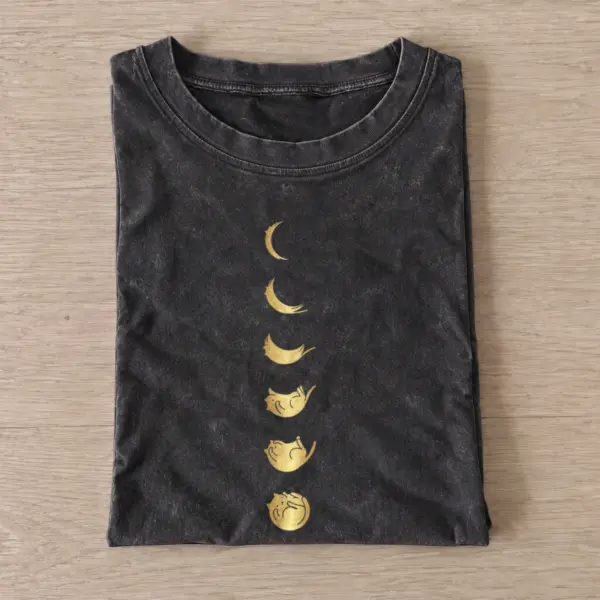 Cat moon phases vintage t shirt washed20black20cat moon phases.webp