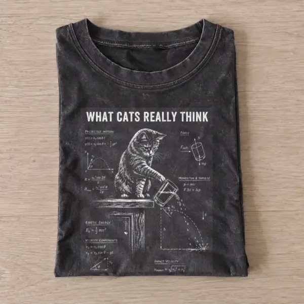 Cat physics vintage t shirt washed20black20cat physics.webp