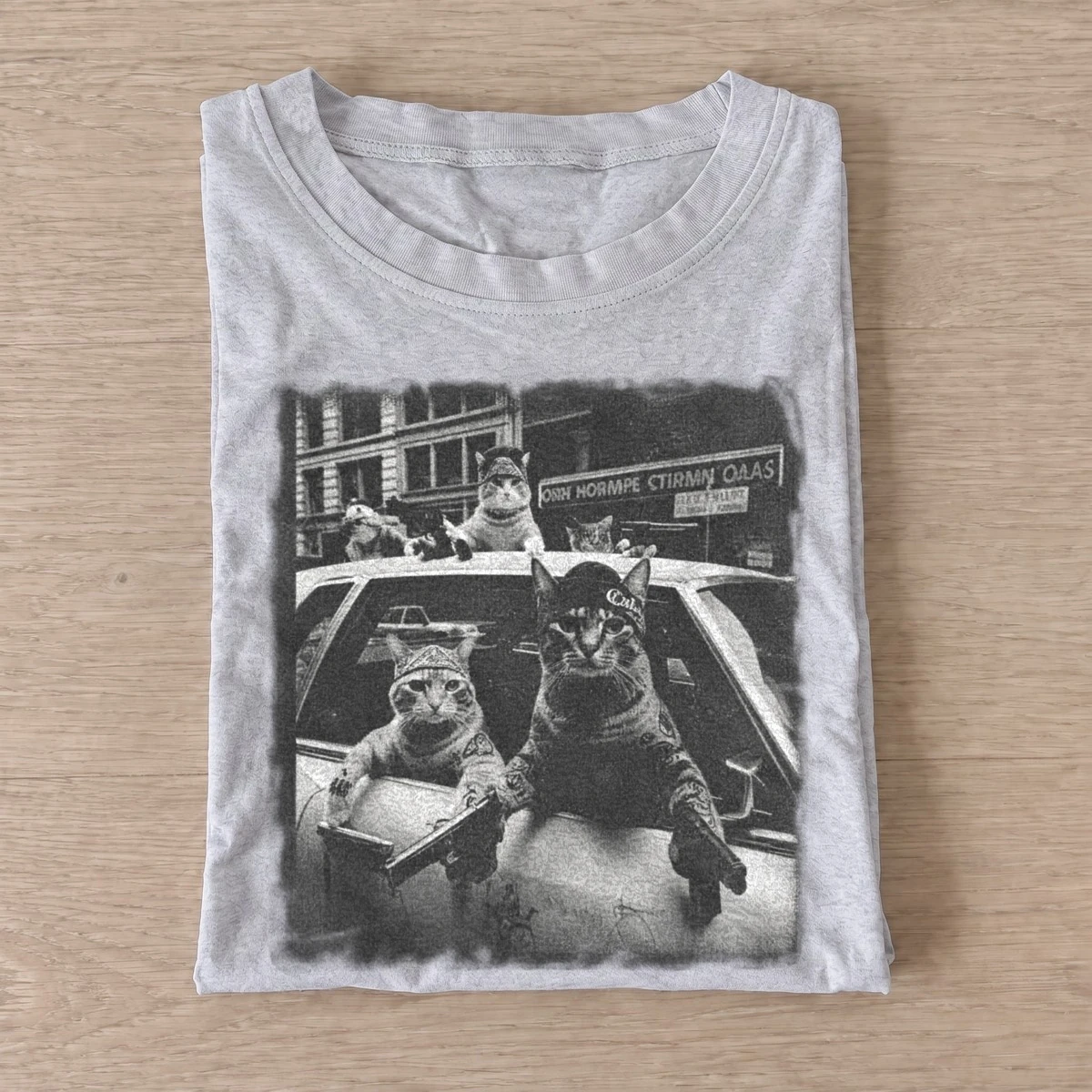 Cat taxi crew t shirt gray20cat taxi crew.webp
