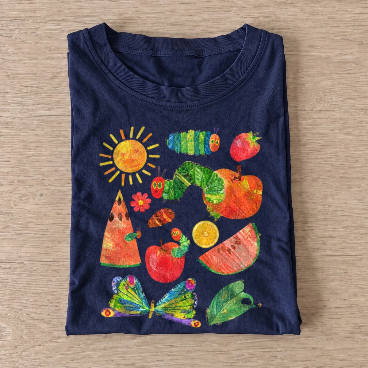 Caterpillar fruit feast graphic t shirt navy20caterpillar fruit feast.webp