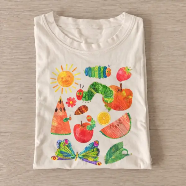 Caterpillar fruit feast graphic t shirt sand20caterpillar fruit feast.webp