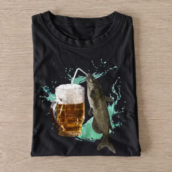 Catfish Beer Fishing T-Shirt — graphic design