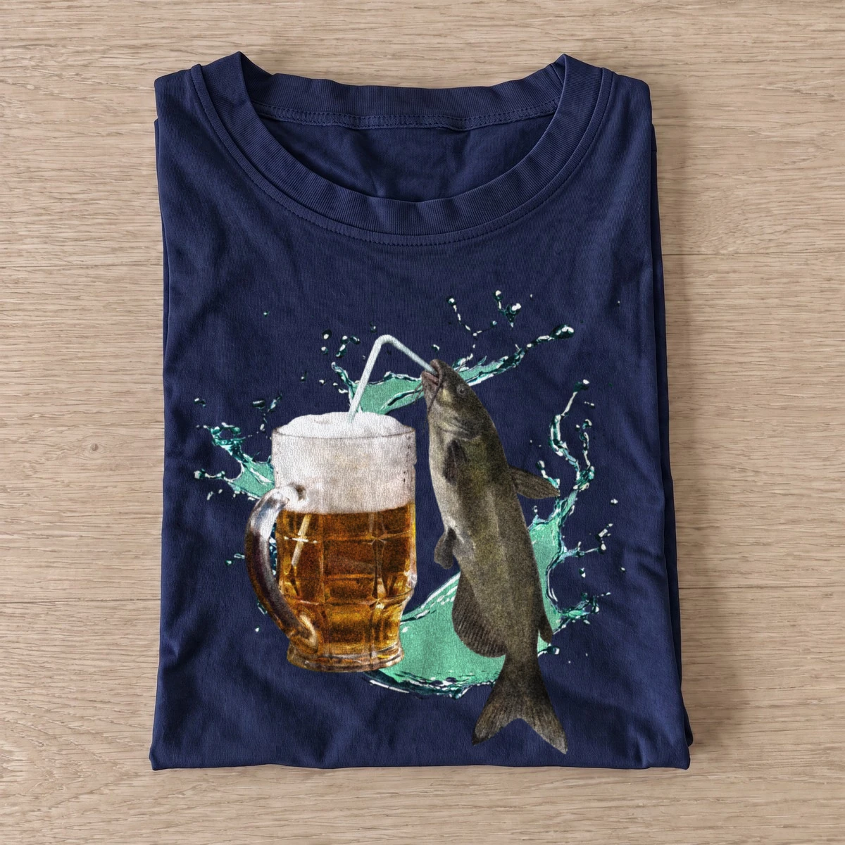Catfish beer t shirt navy20catfish20beer.webp