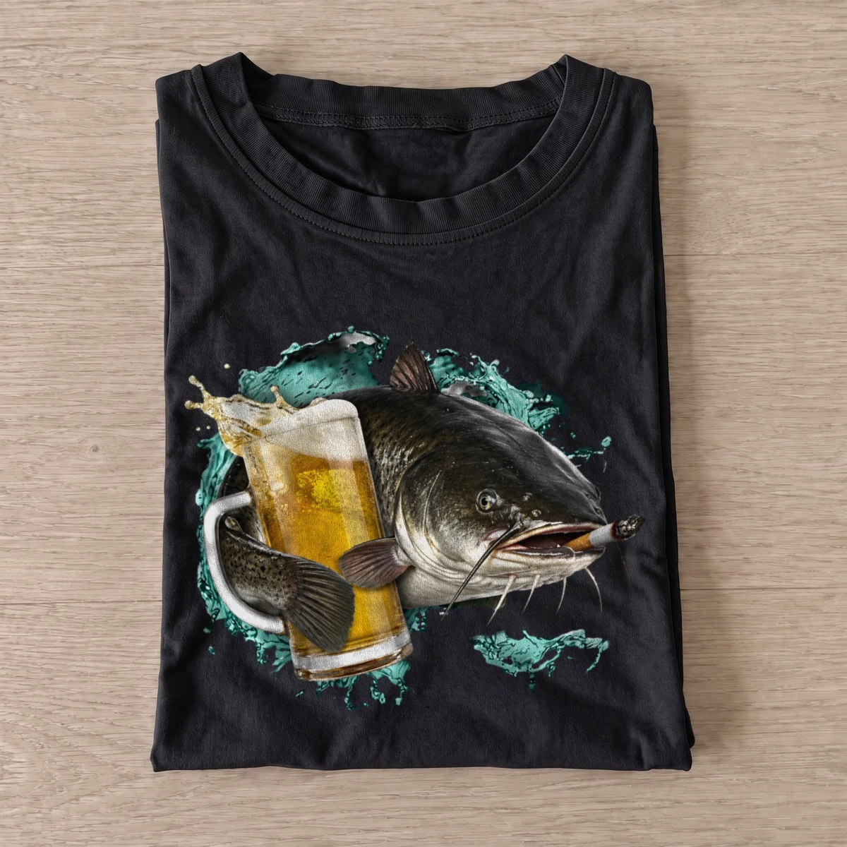 Catfish cold catch t shirt black catfish cold catch