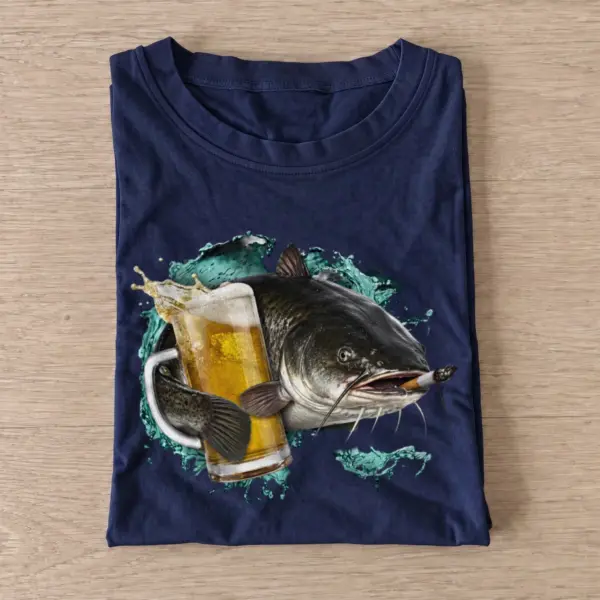 Catfish Cold Catch Fishing T-Shirt — graphic design