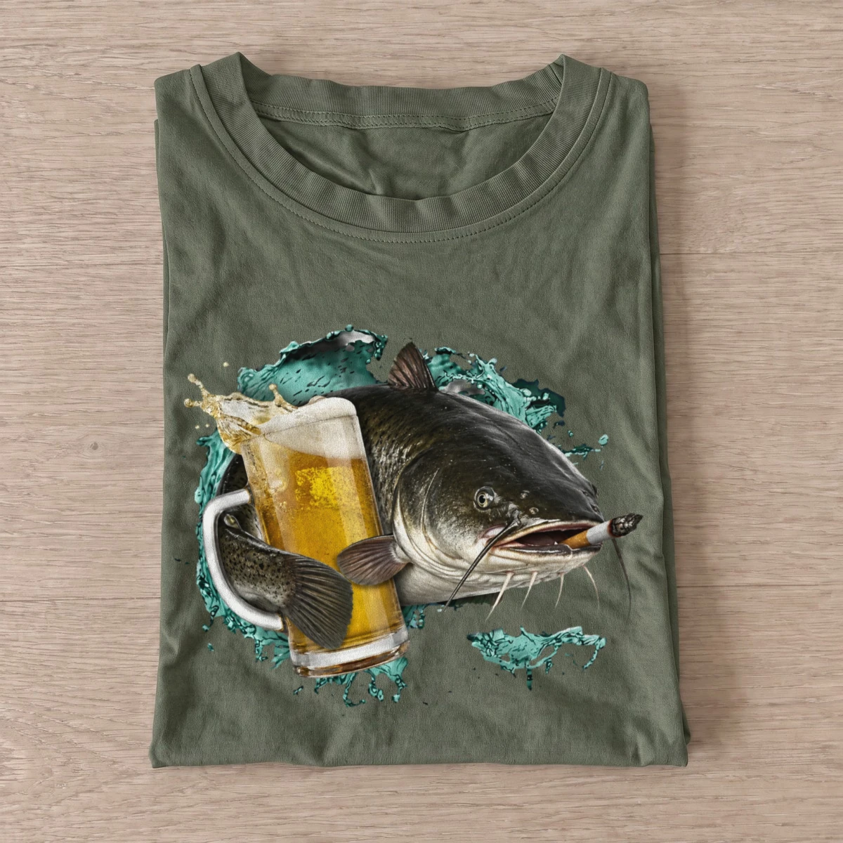 Catfish cold catch t shirt olive20catfish20cold20catch.webp