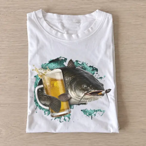 Catfish cold catch t shirt white catfish cold catch