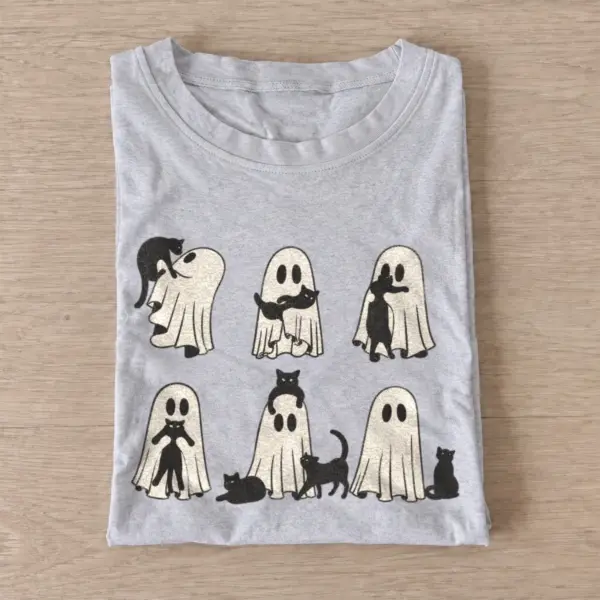 Cats and sheet ghosts t shirt gray20cats and sheet ghosts.webp