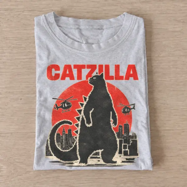 Catzilla giant cat rampage t shirt gray20giant cat rampage.webp