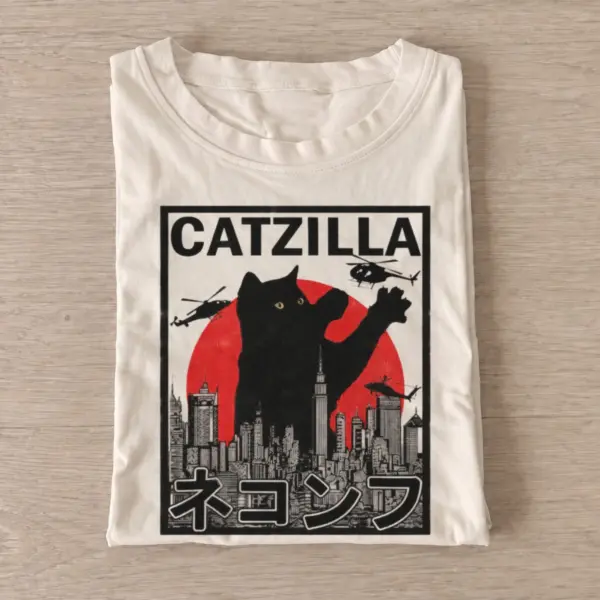Catzilla giant city cat t shirt sand20giant city cat.webp