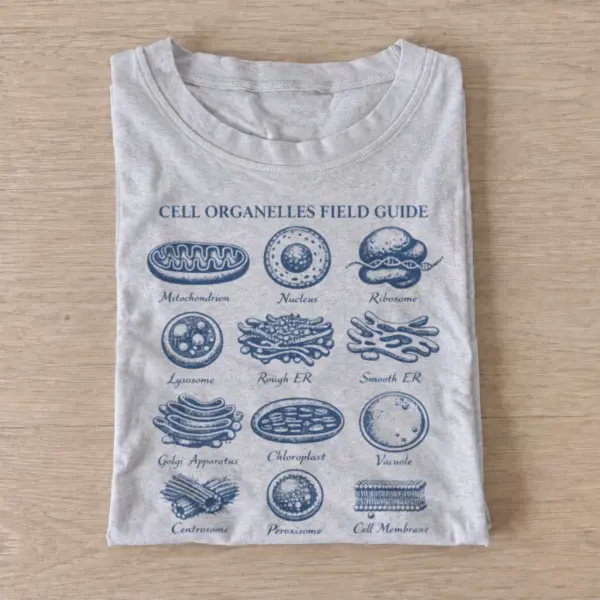 Cell organelles field guide t shirt gray20cell organelle guide.webp